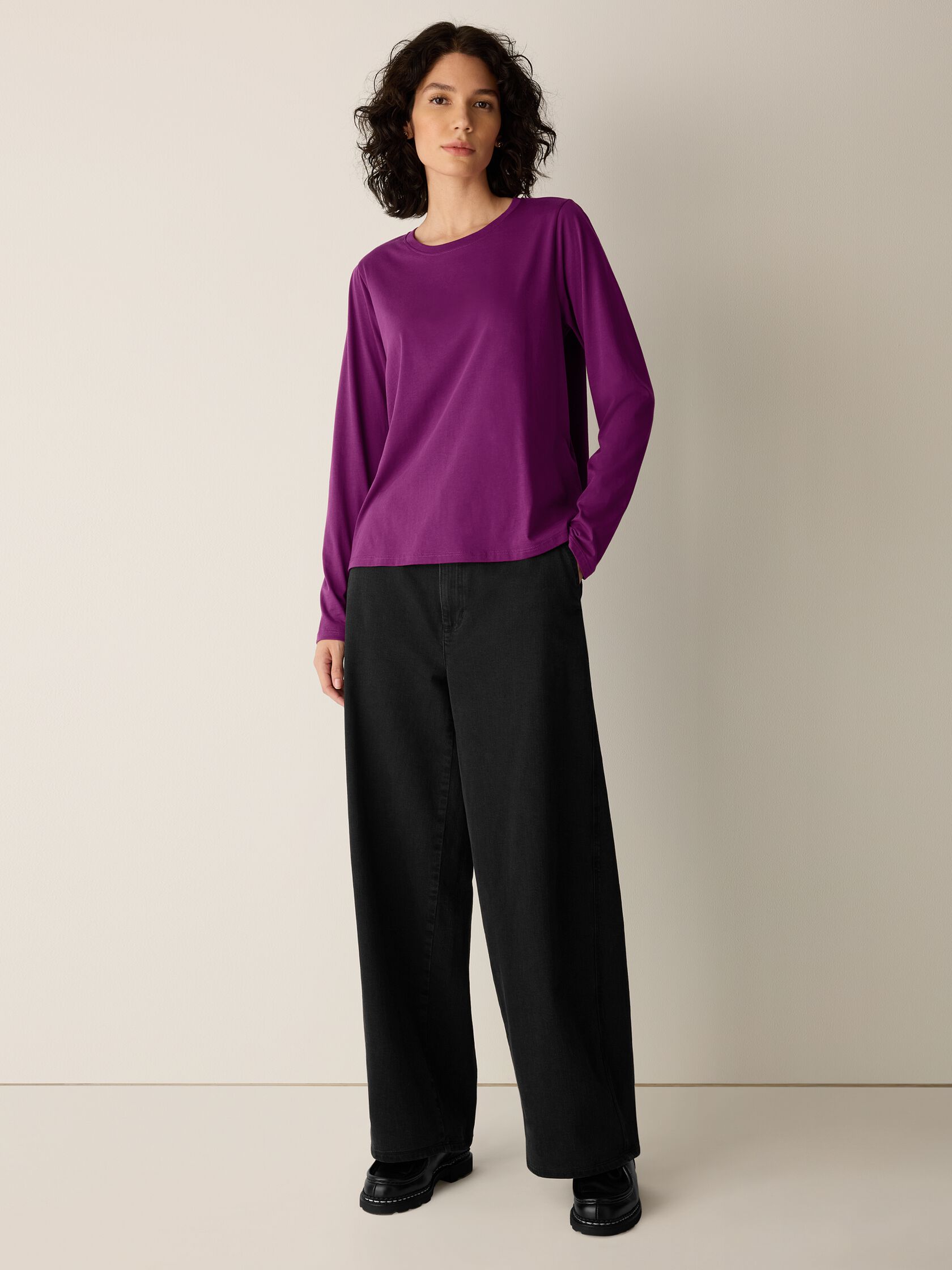 Organic Pima Cotton Jersey Long-Sleeve Tee