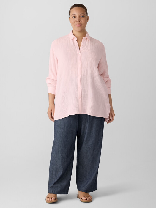 Organic Cotton Lofty Gauze Classic Collar Shirt
