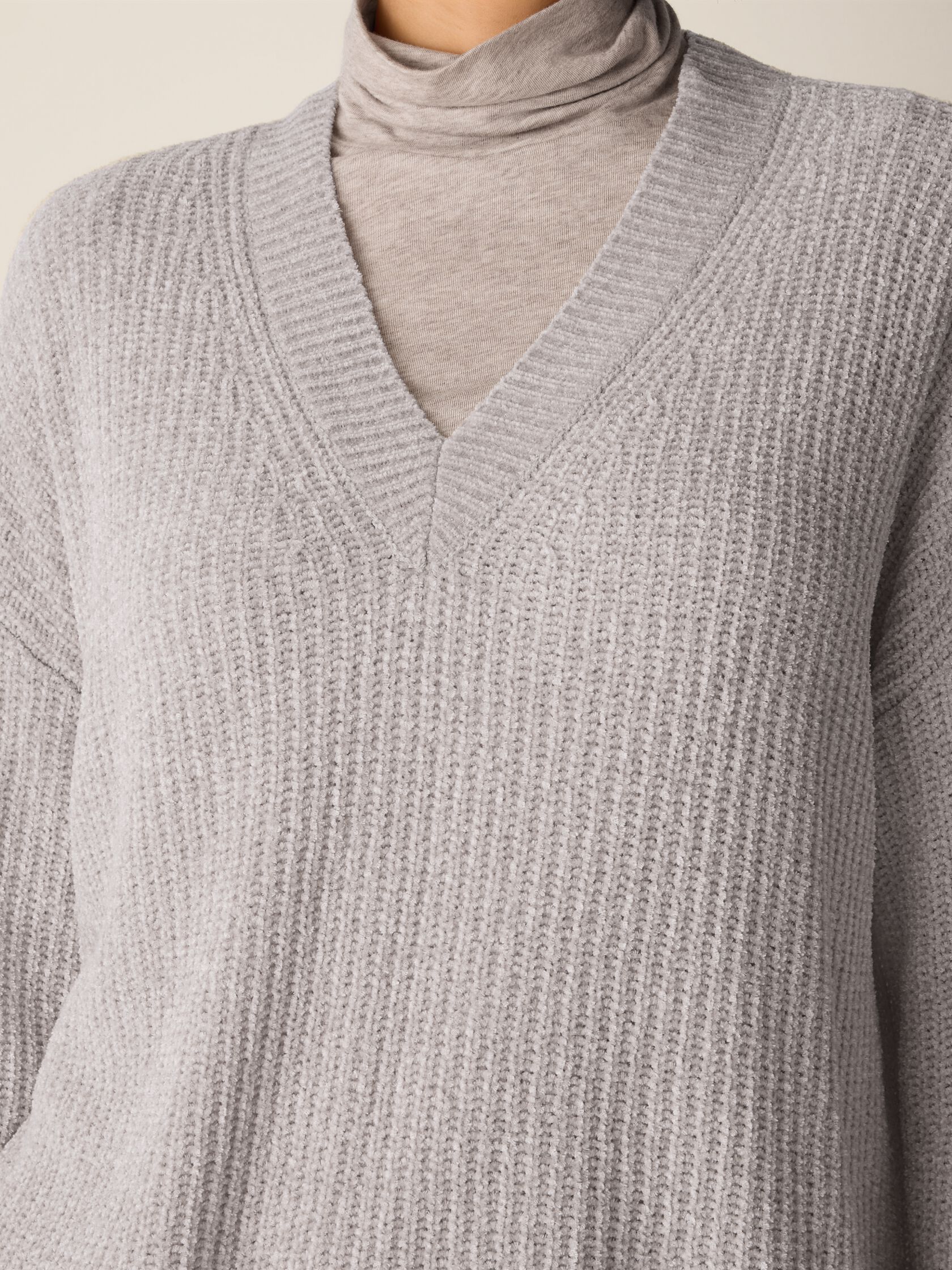 Chenille Blend V-Neck Top