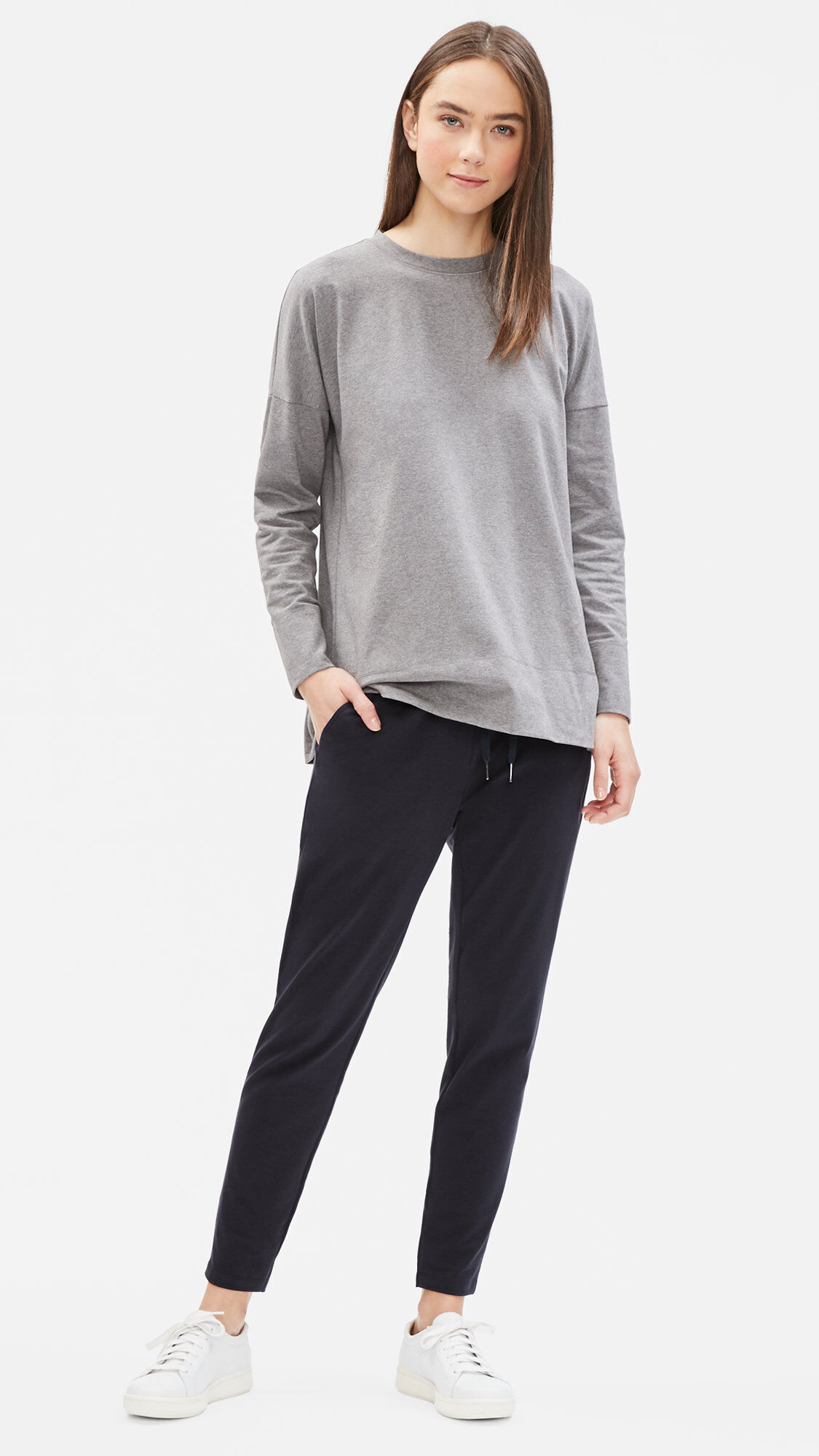 Eileen fisher cotton stretch jersey slouchy pant shop