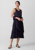 Crushed Silk Tiered Dress
