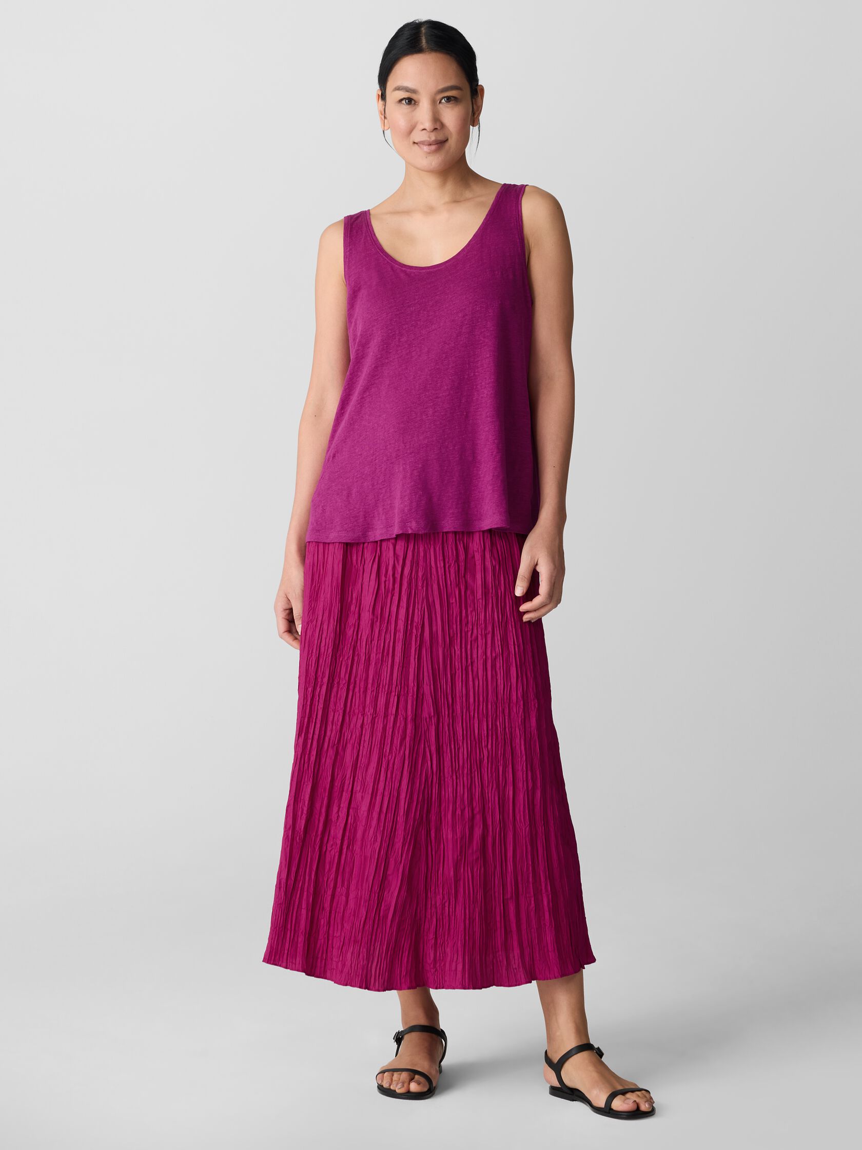 Organic Linen Jersey Scoop Neck Tank