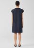 Organic Cotton Pucker Mock Neck Dress