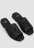 Folie Woven Leather Slide Sandal