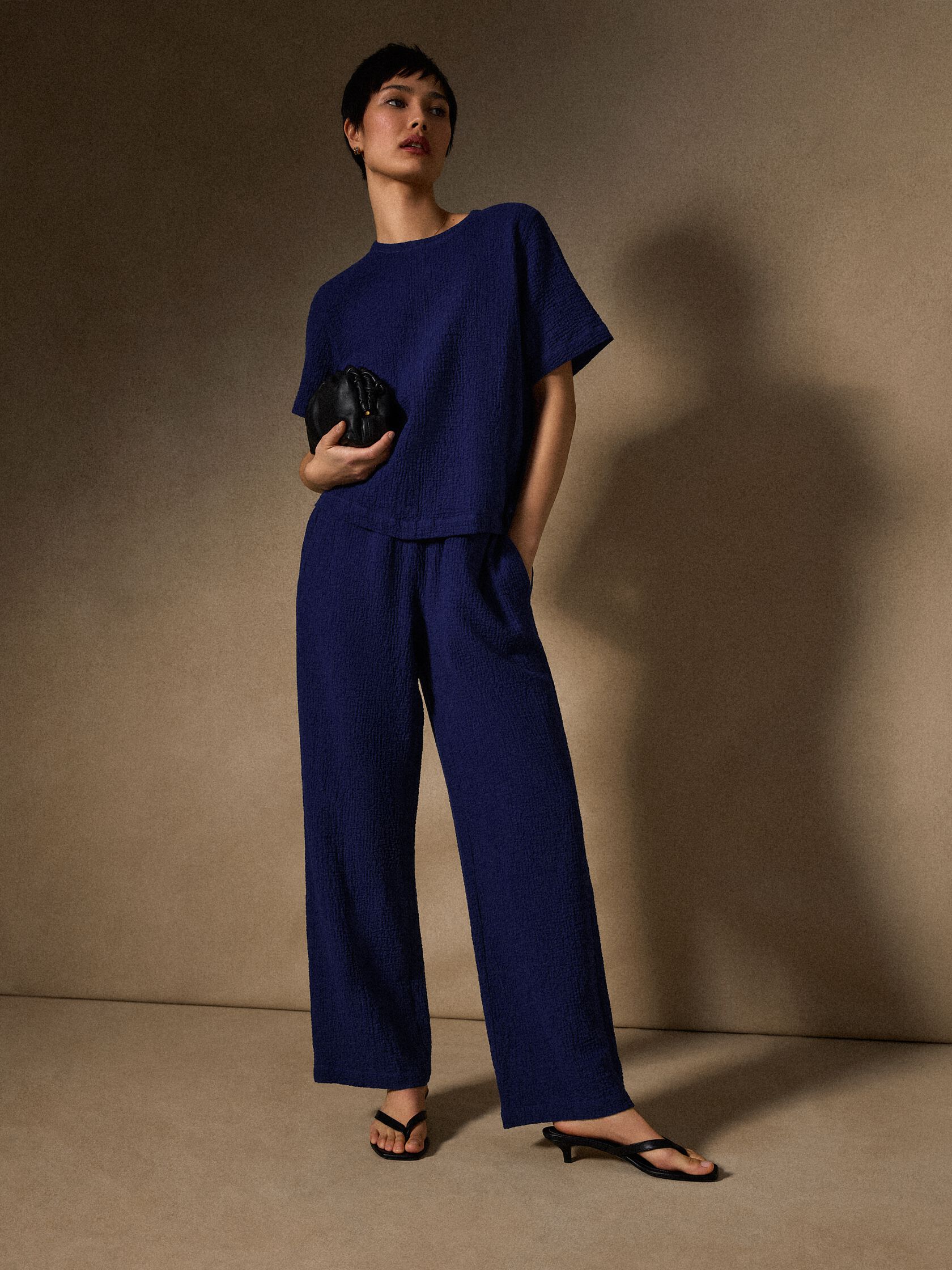 Organic Cotton Doubleweave Straight Pant