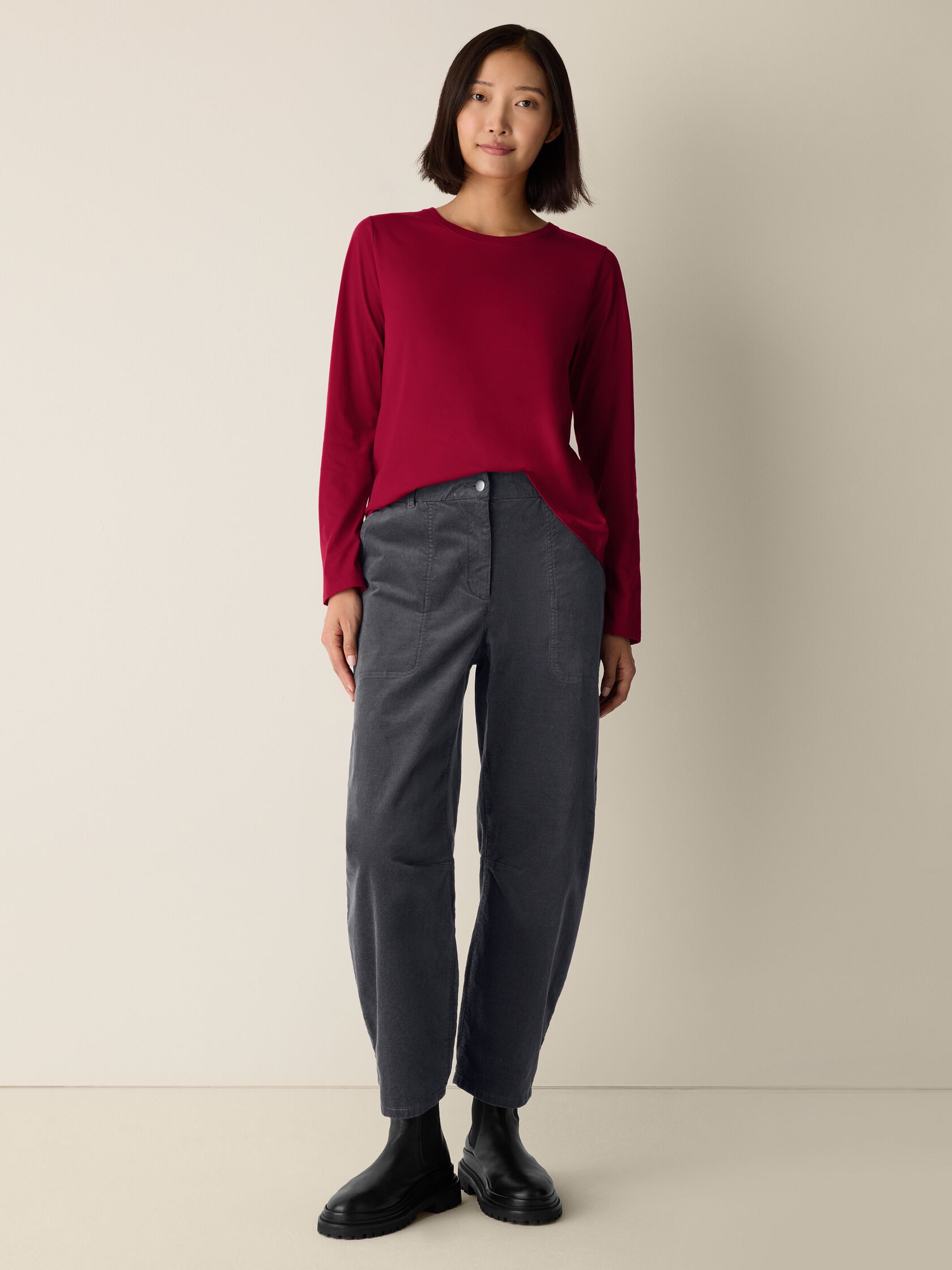 Organic Pima Cotton Jersey Long-Sleeve Tee