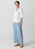 Organic Linen Cotton Slub V-Neck Top