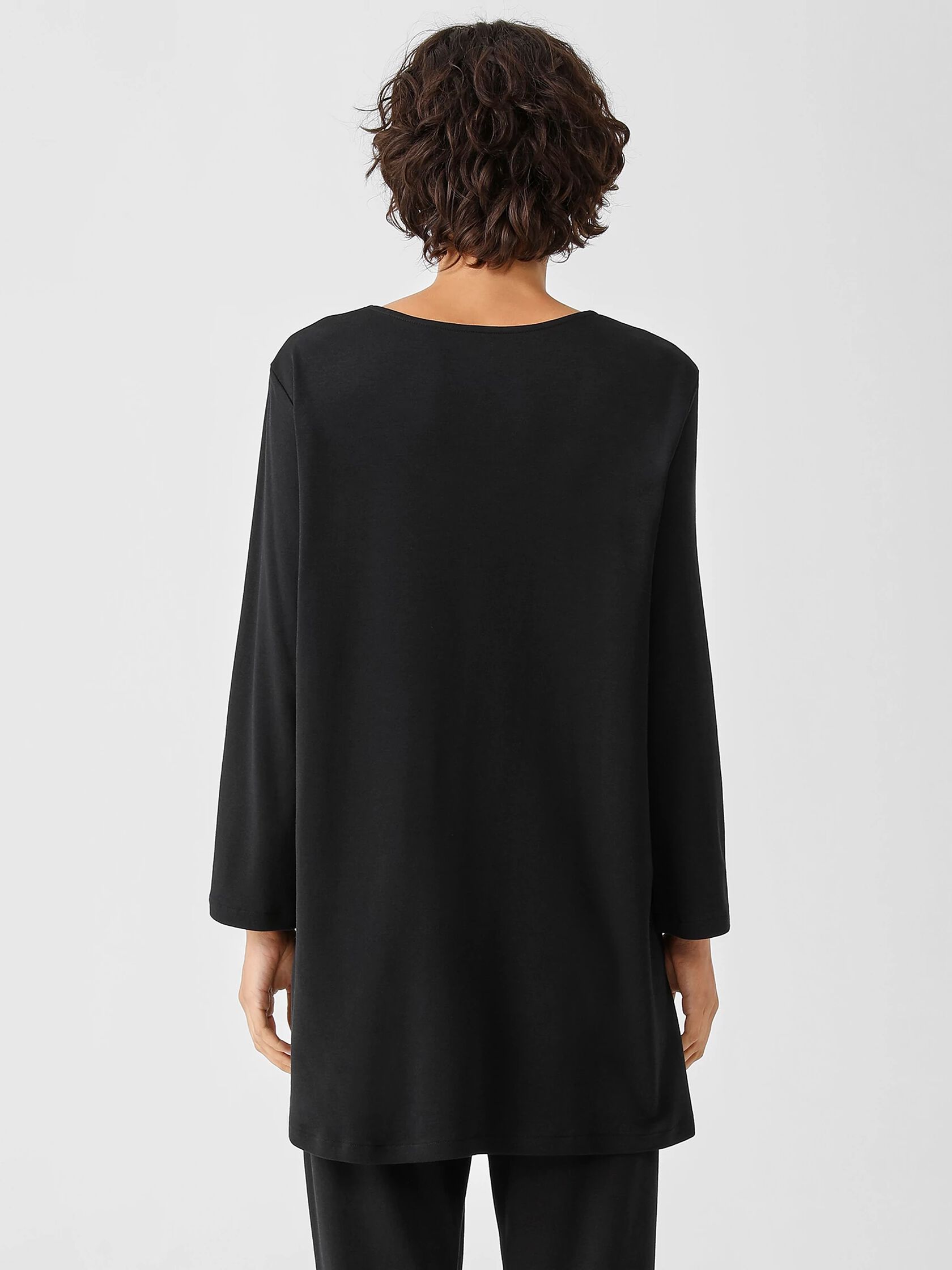 Cozy Organic Cotton Interlock U-Neck Top