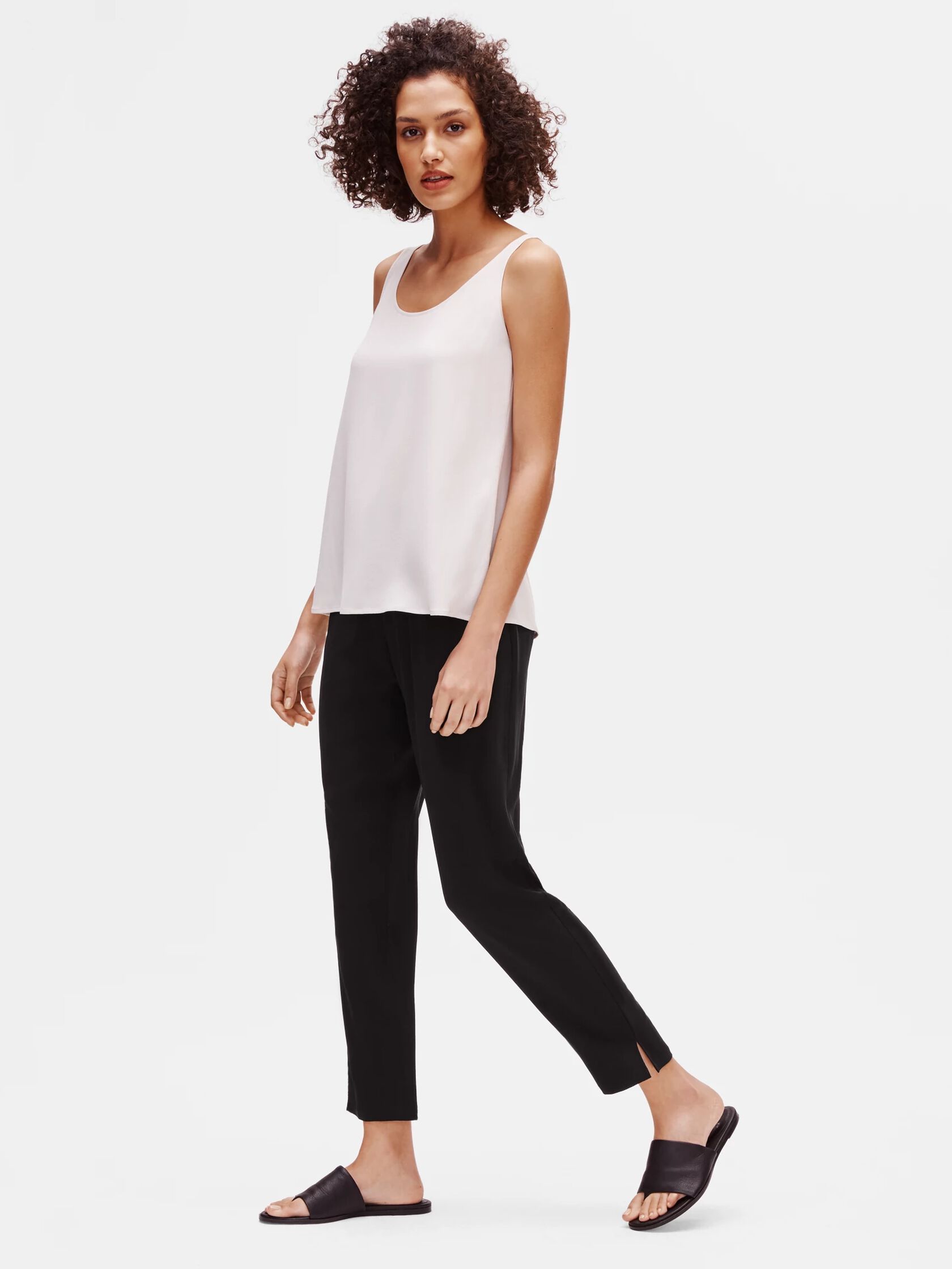 System Silk Georgette Slouchy Pant