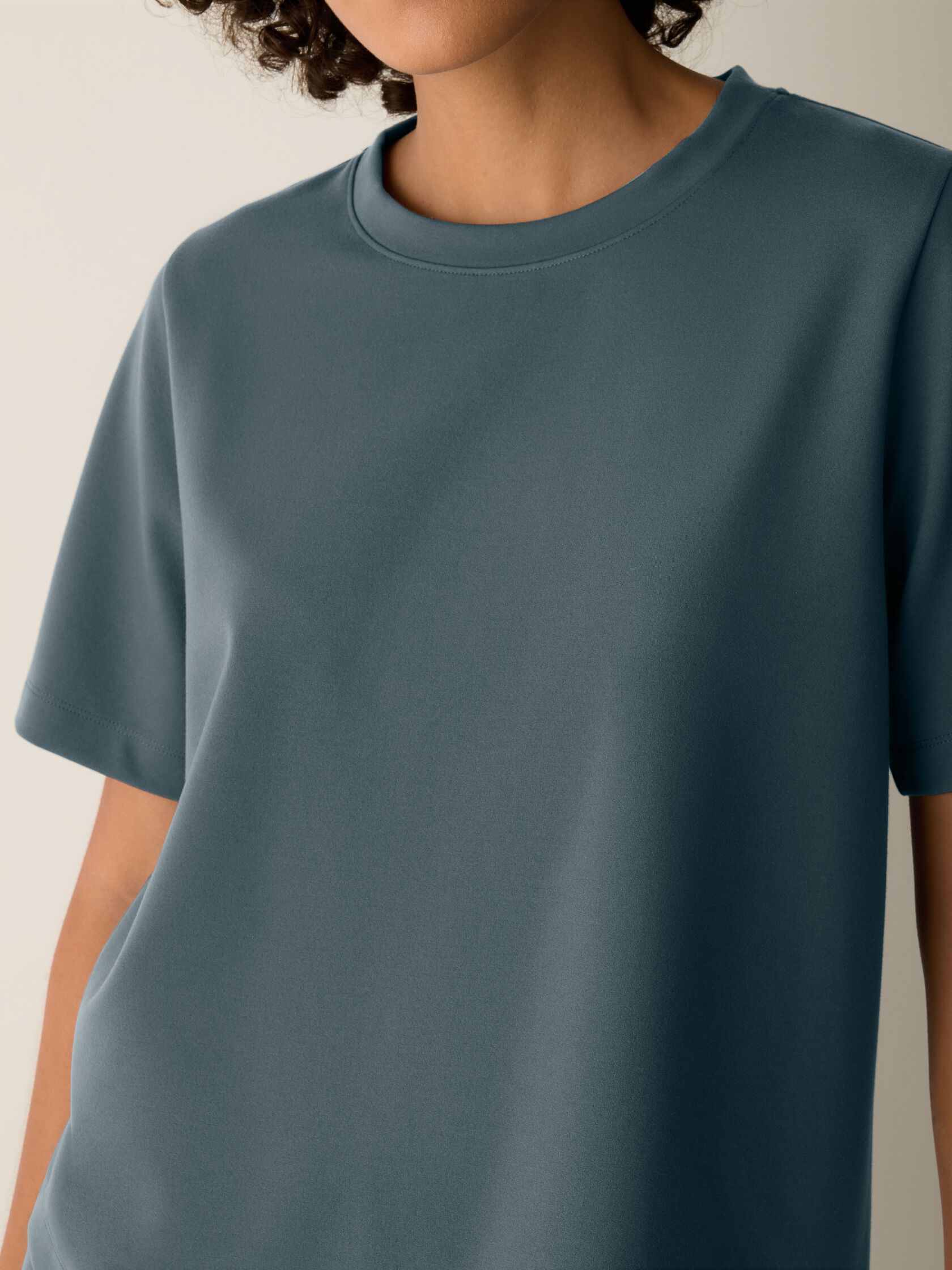 Lightweight Ponte Crew Neck Tee