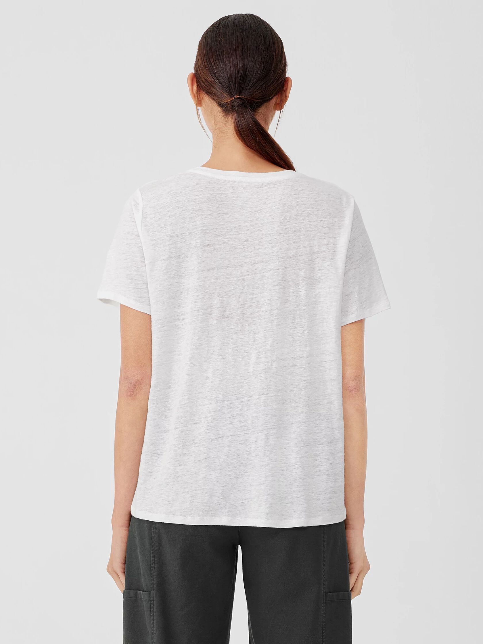 Organic Linen Jersey Crew Neck Tee