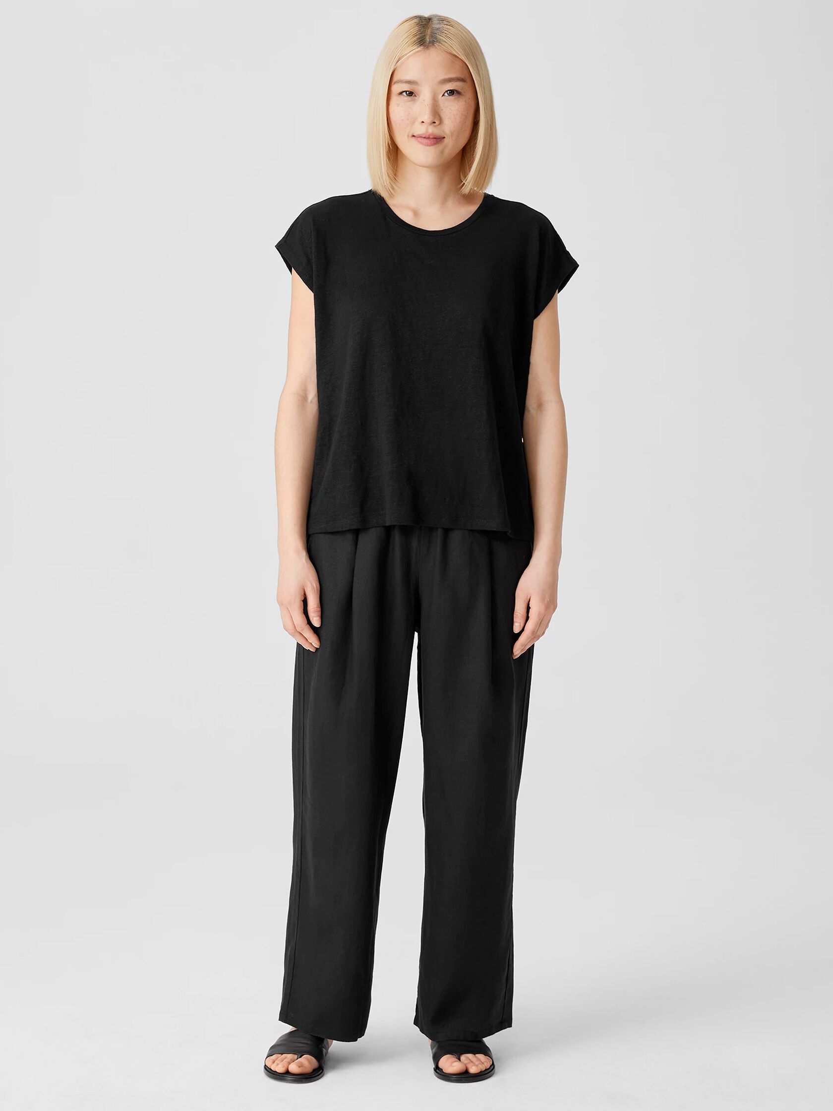 Organic Linen Jersey Square Top