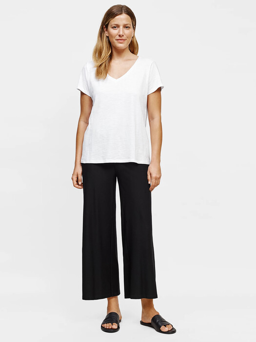 System Organic Cotton Slub V-Neck Tee