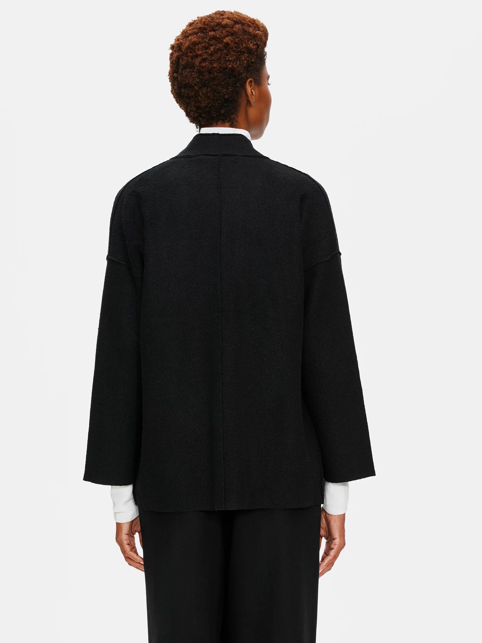 Cos Oversized Boiled-wool Jacket - Black