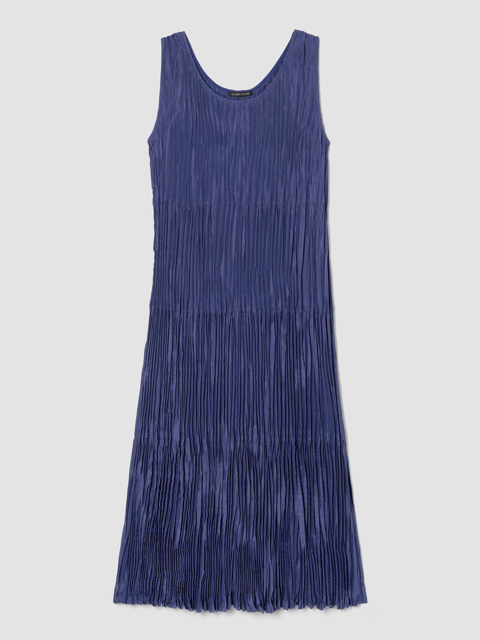 Crushed Silk Tiered Dress