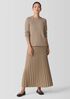 Woven Wool Silk A-Line Skirt