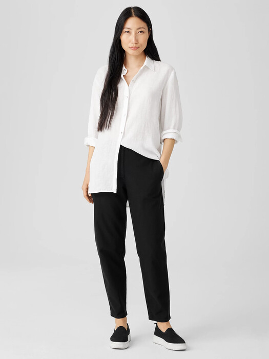 Cotton Hemp Stretch Tapered Pant