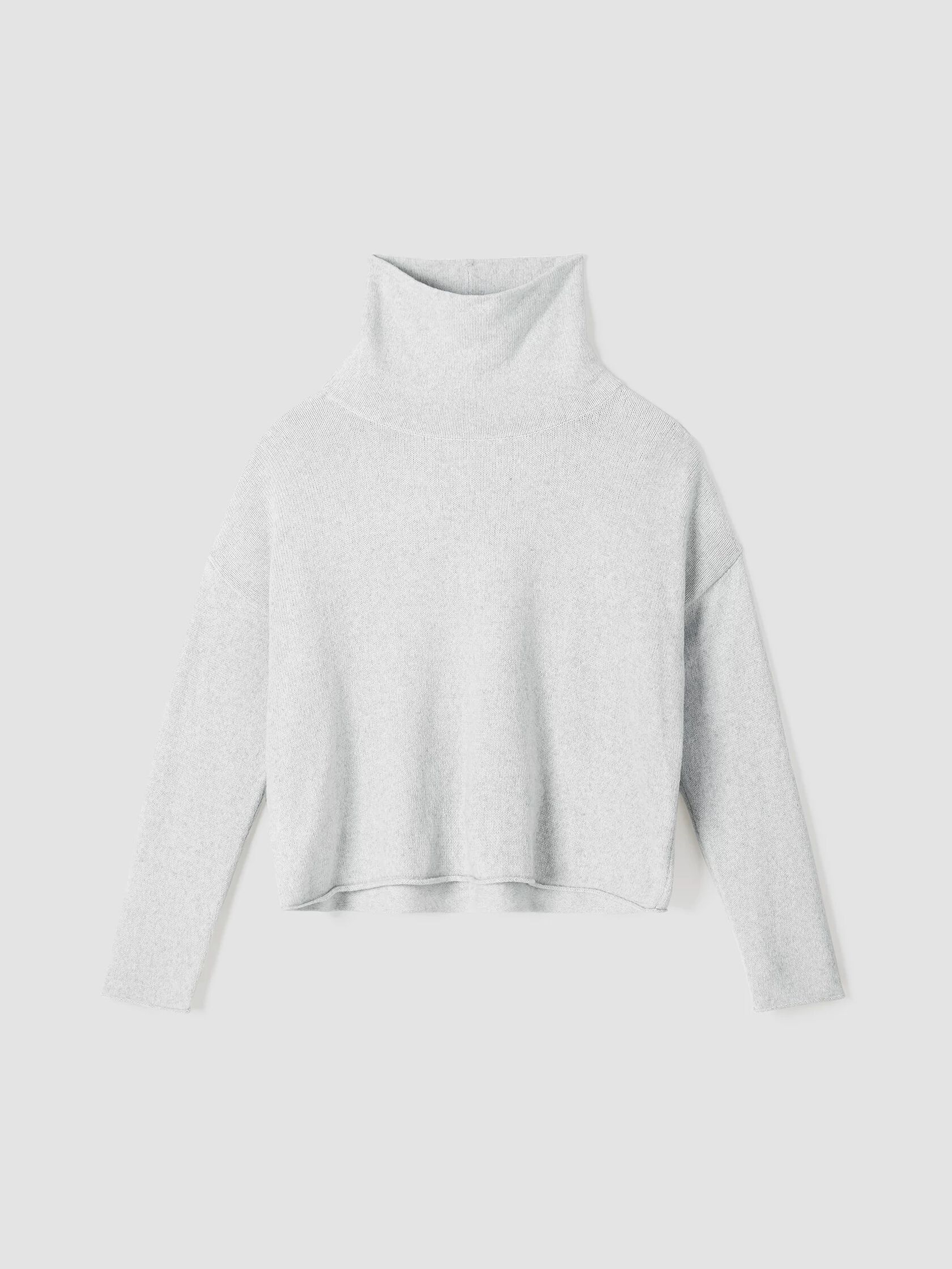 Cotton and Recycled Cashmere Turtleneck Box-Top