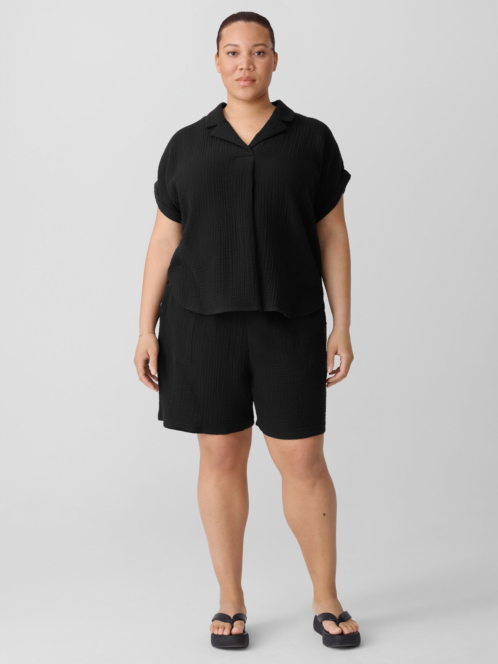 Organic Cotton Lofty Gauze Walking Shorts