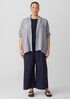 Puckered Organic Linen Stripe Blazer
