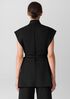 Washable Flex Ponte High Collar Vest