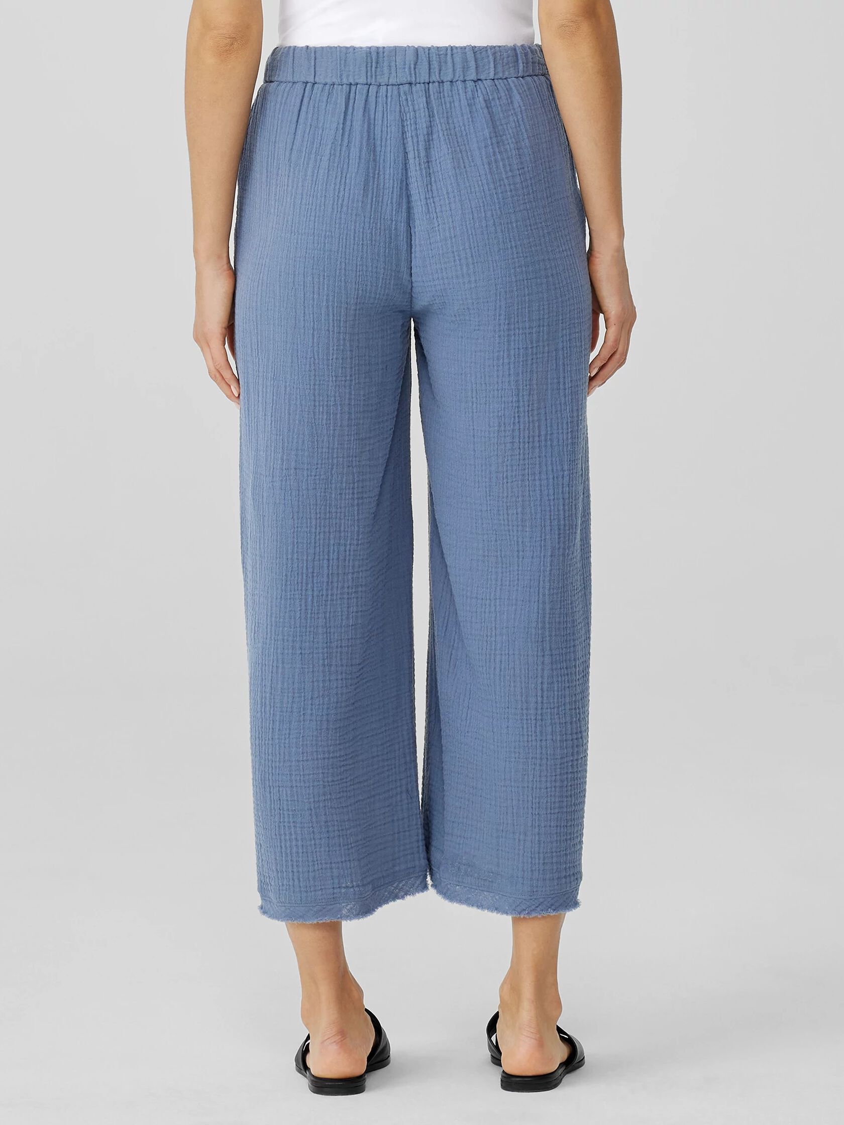 Organic Cotton Gauze Wide-Leg Pant