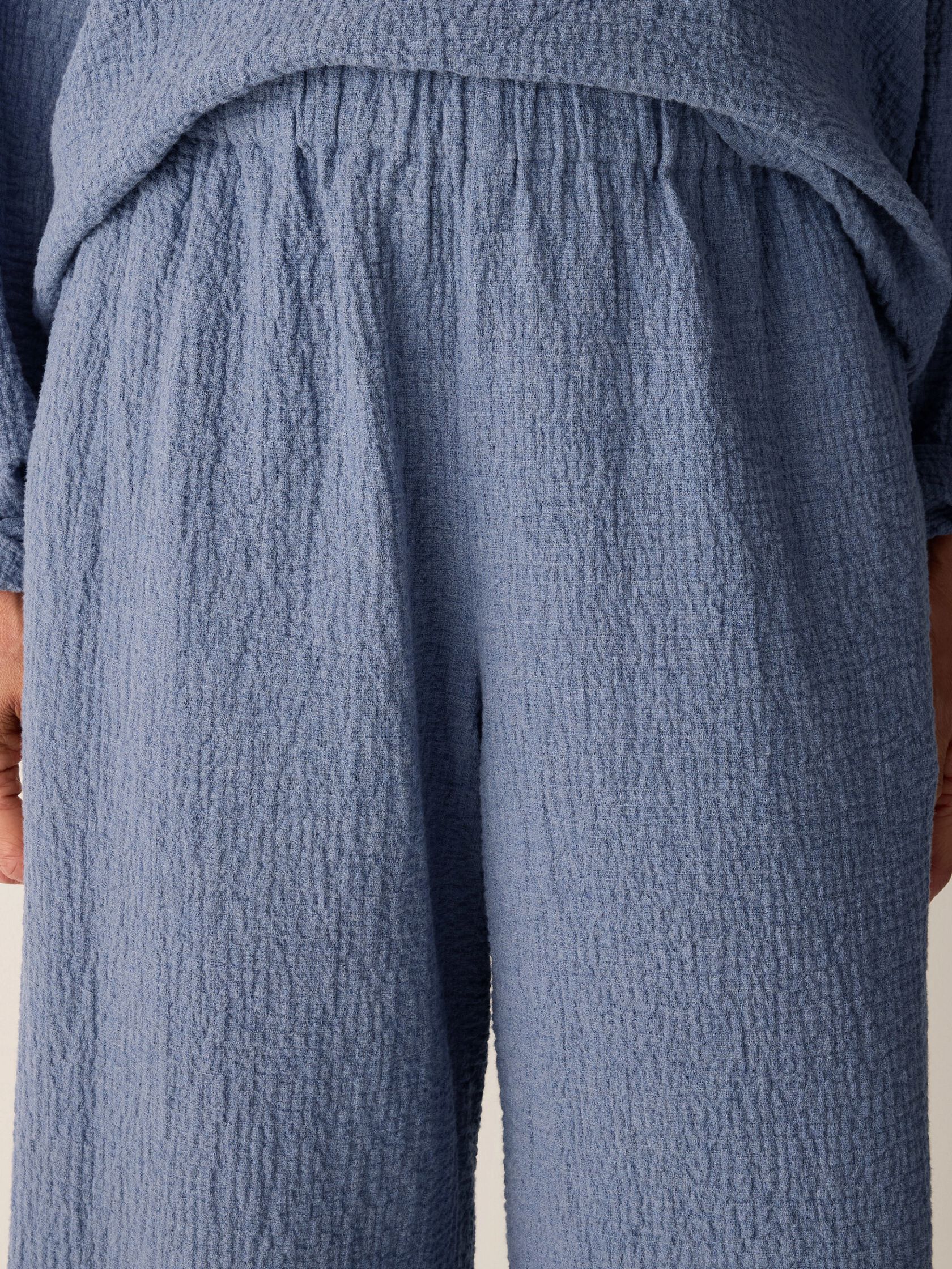 Organic Cotton Doubleweave Wide-Leg Pant