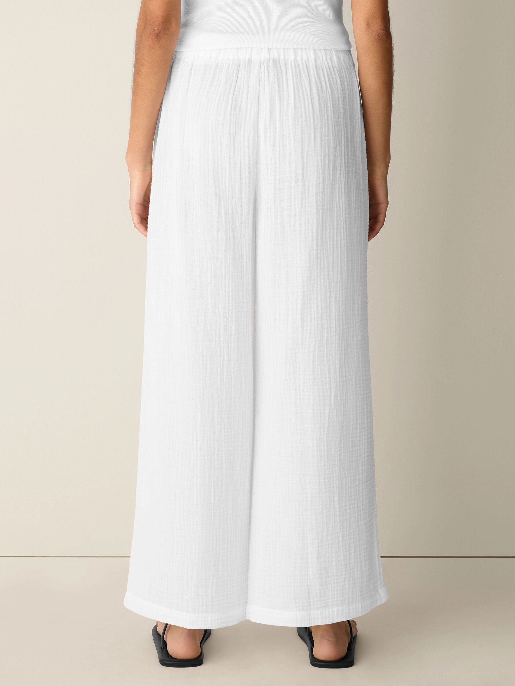 Organic Cotton Lofty Gauze Wide-Leg Pant