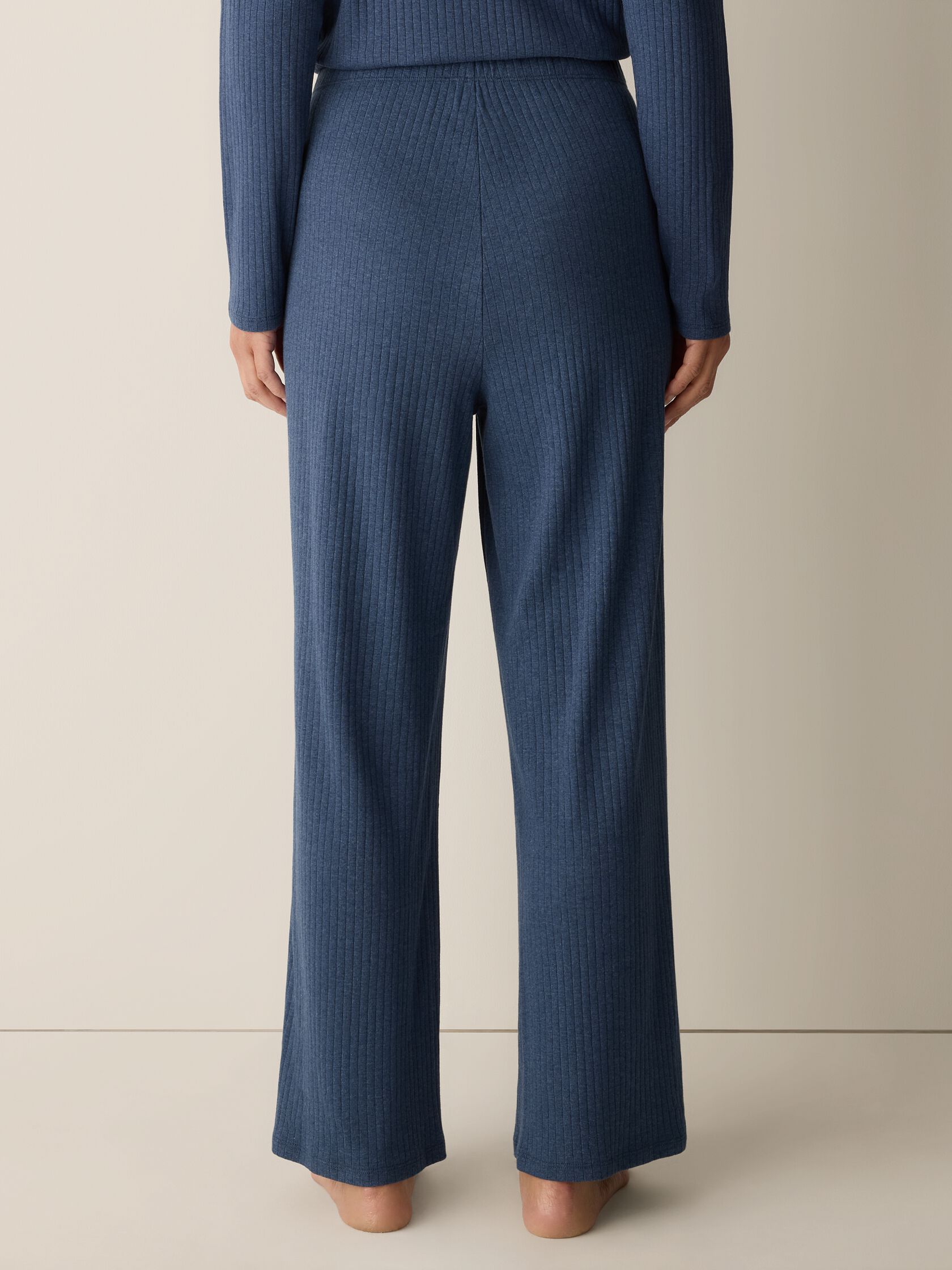 Organic Cotton Rib Straight Sleep Pant
