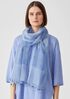 Sheer Silk Organic Cotton Grid Scarf