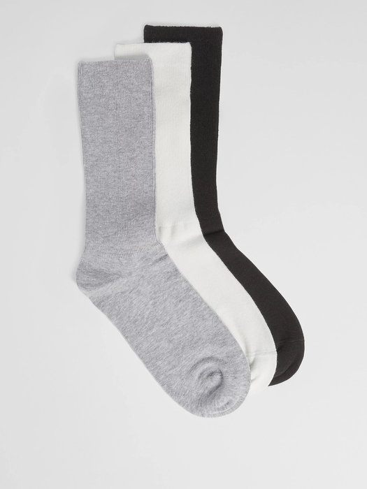 Picture of Soft Ribbed Crew Sock 3-Pack - Women's