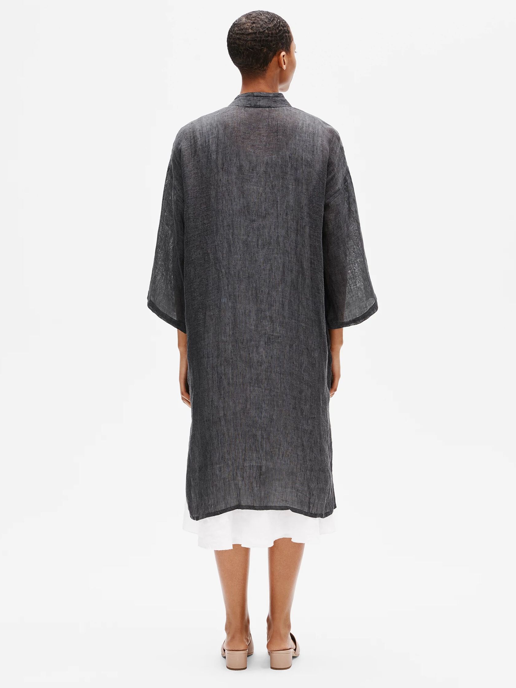 Organic Linen Gauze High Neck Jacket