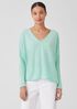 Organic Linen Cotton Slub V-Neck Top