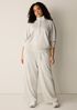 Waffle Cotton Blend Doubleknit Wide-Leg Pant