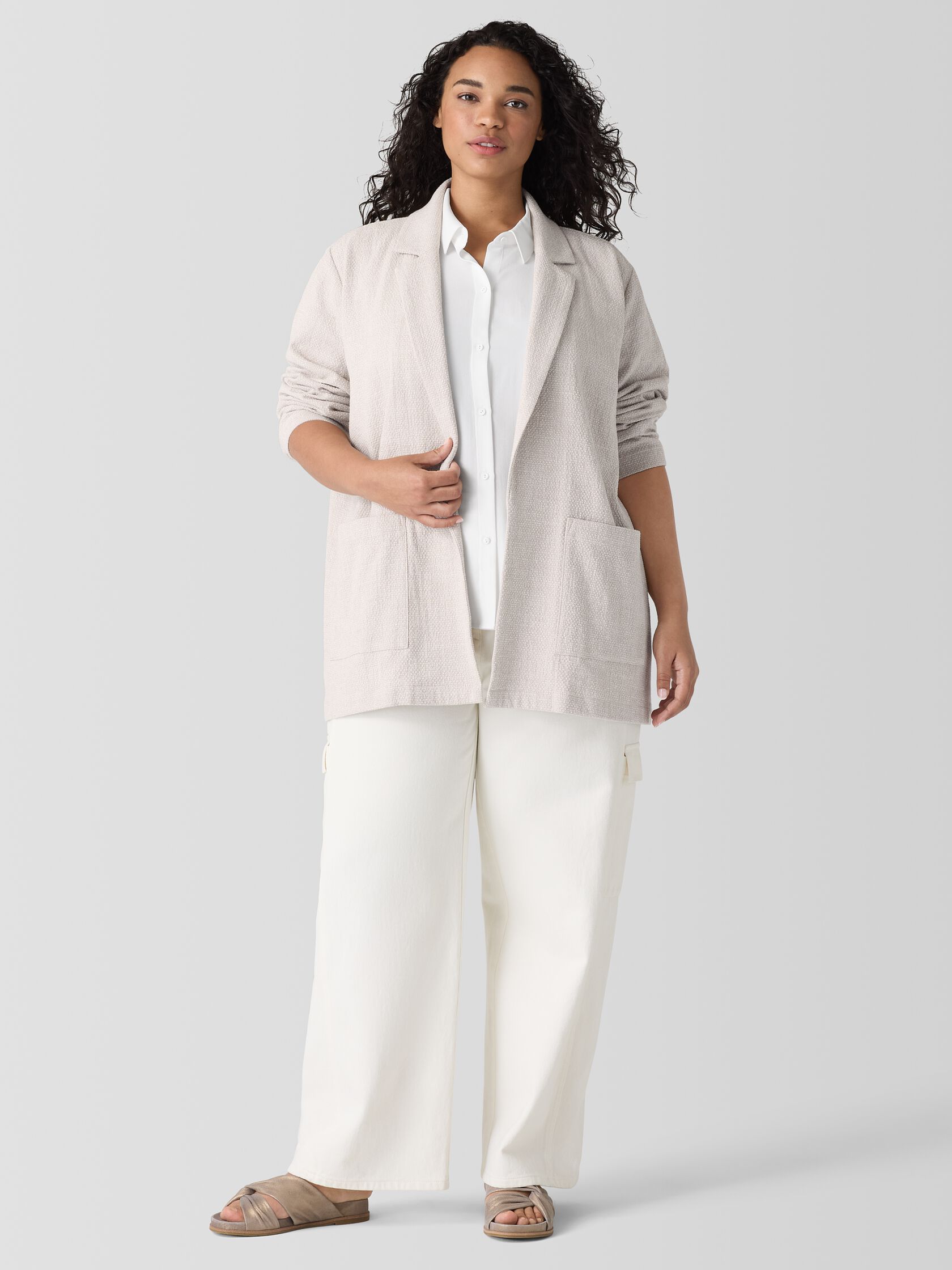 Organic Cotton Tweed Blazer