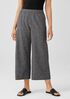 Hemp Organic Cotton Grid Wide-Leg Pant