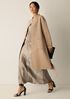 Lustrous Wool High Collar Coat
