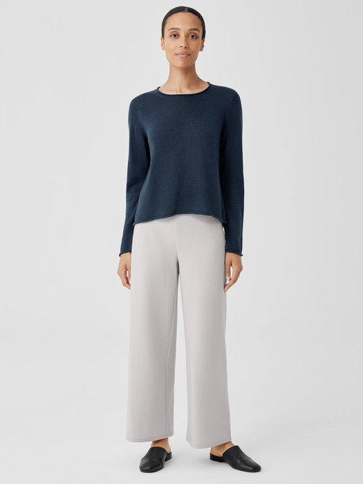 Peruvian Cotton Blend Jewel Neck Top | EILEEN FISHER