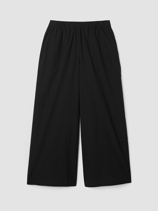 Washed Organic Cotton Poplin Wide-Leg Pant