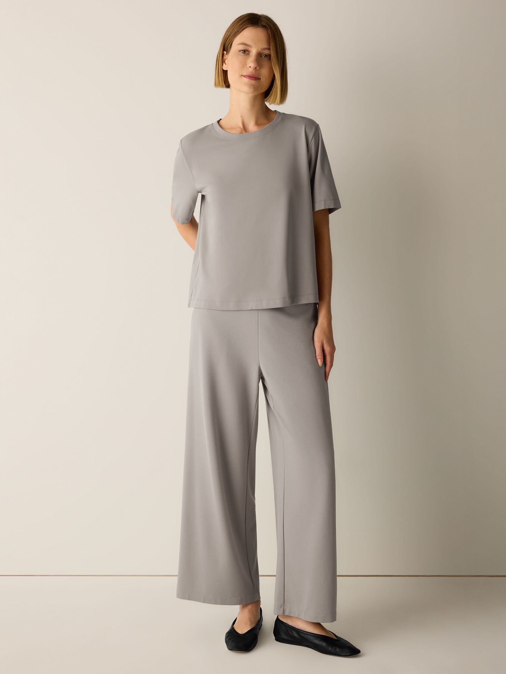 Extra-Fine Ponte Wide-Leg Pant