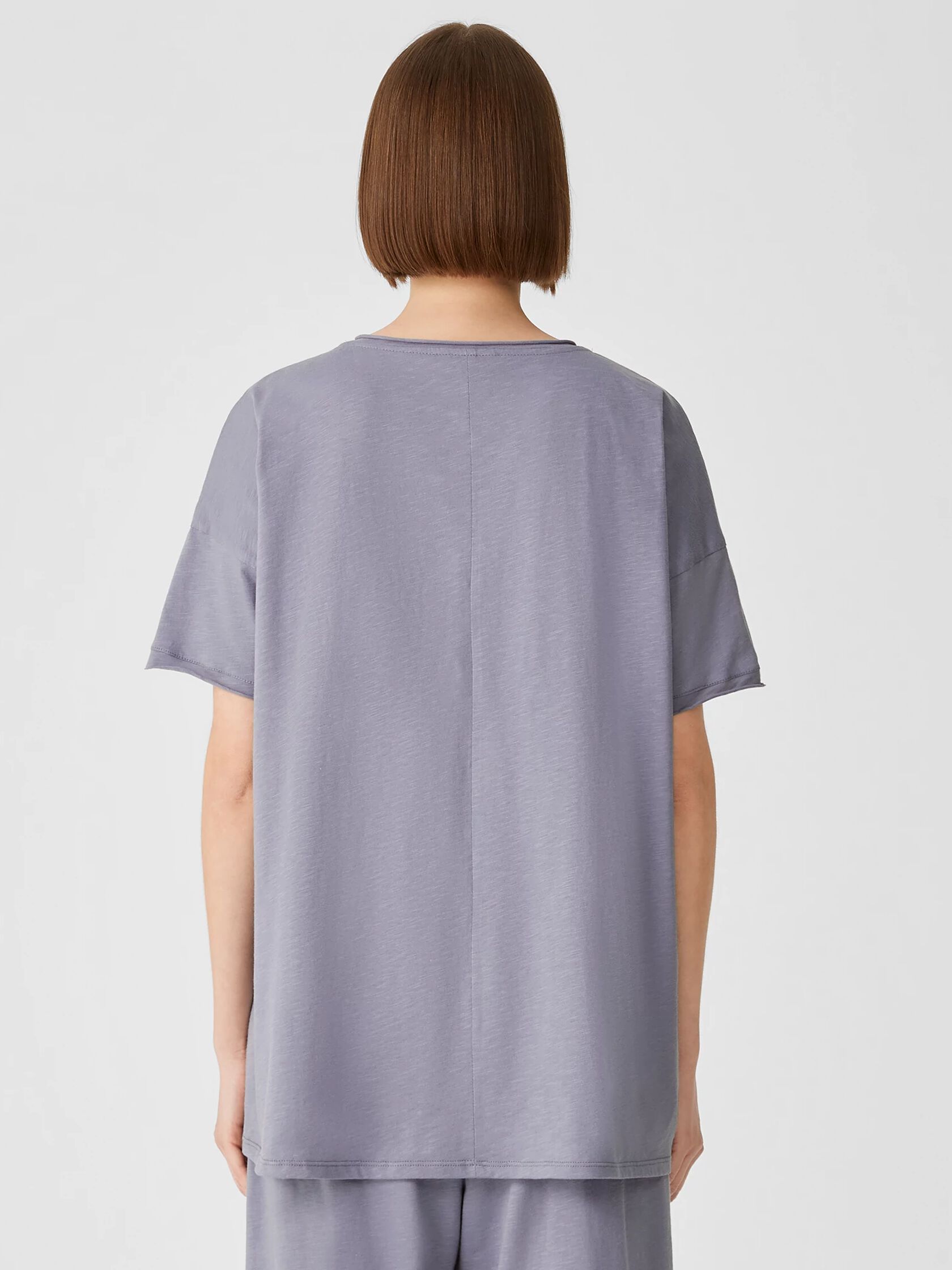 Slubby Organic Cotton Jewel Neck Sleep Tee