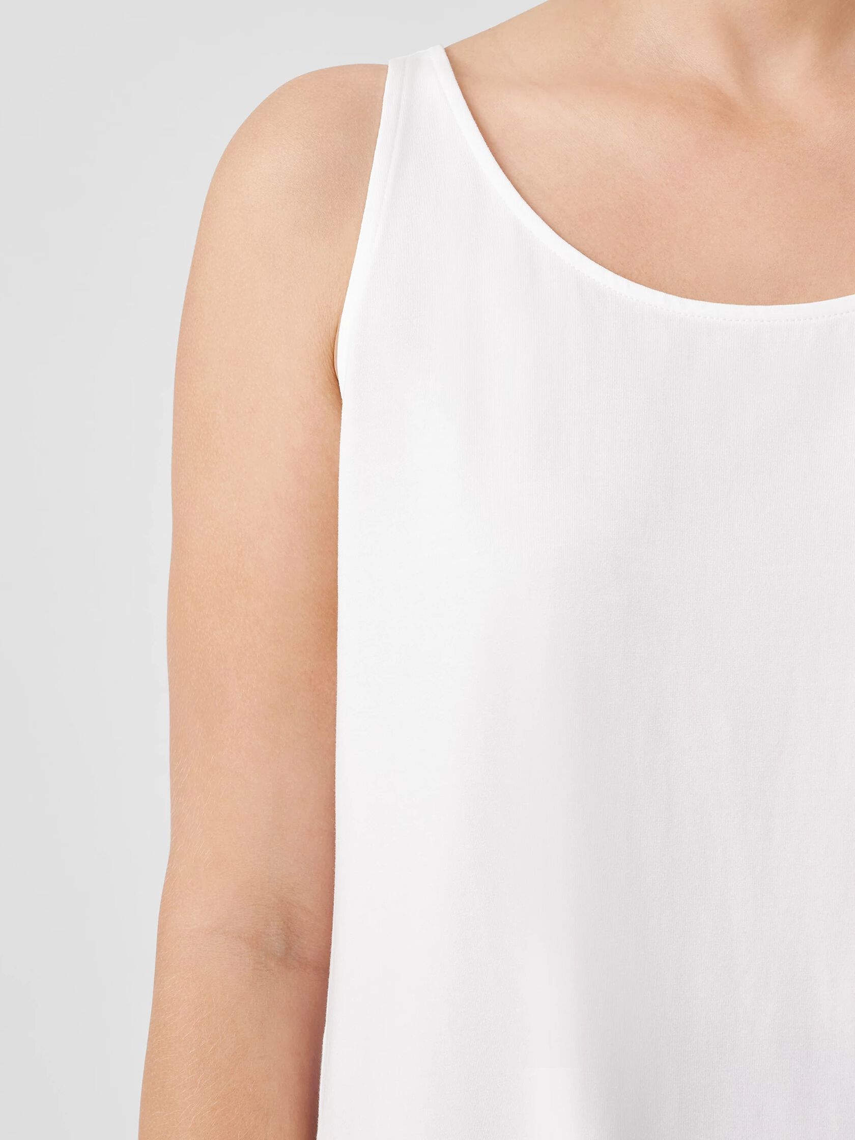 Stretch Jersey Knit Scoop Neck Tank