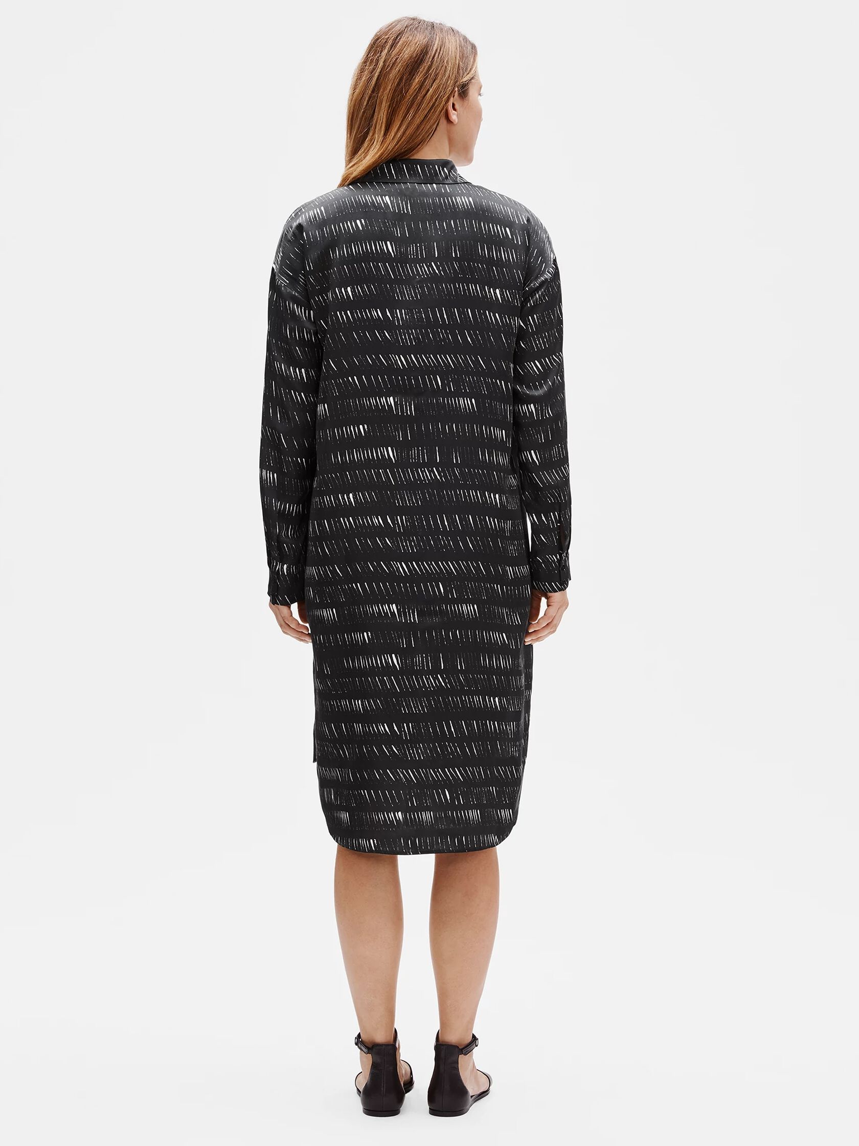 Silk Organic Cotton Dash Shirtdress