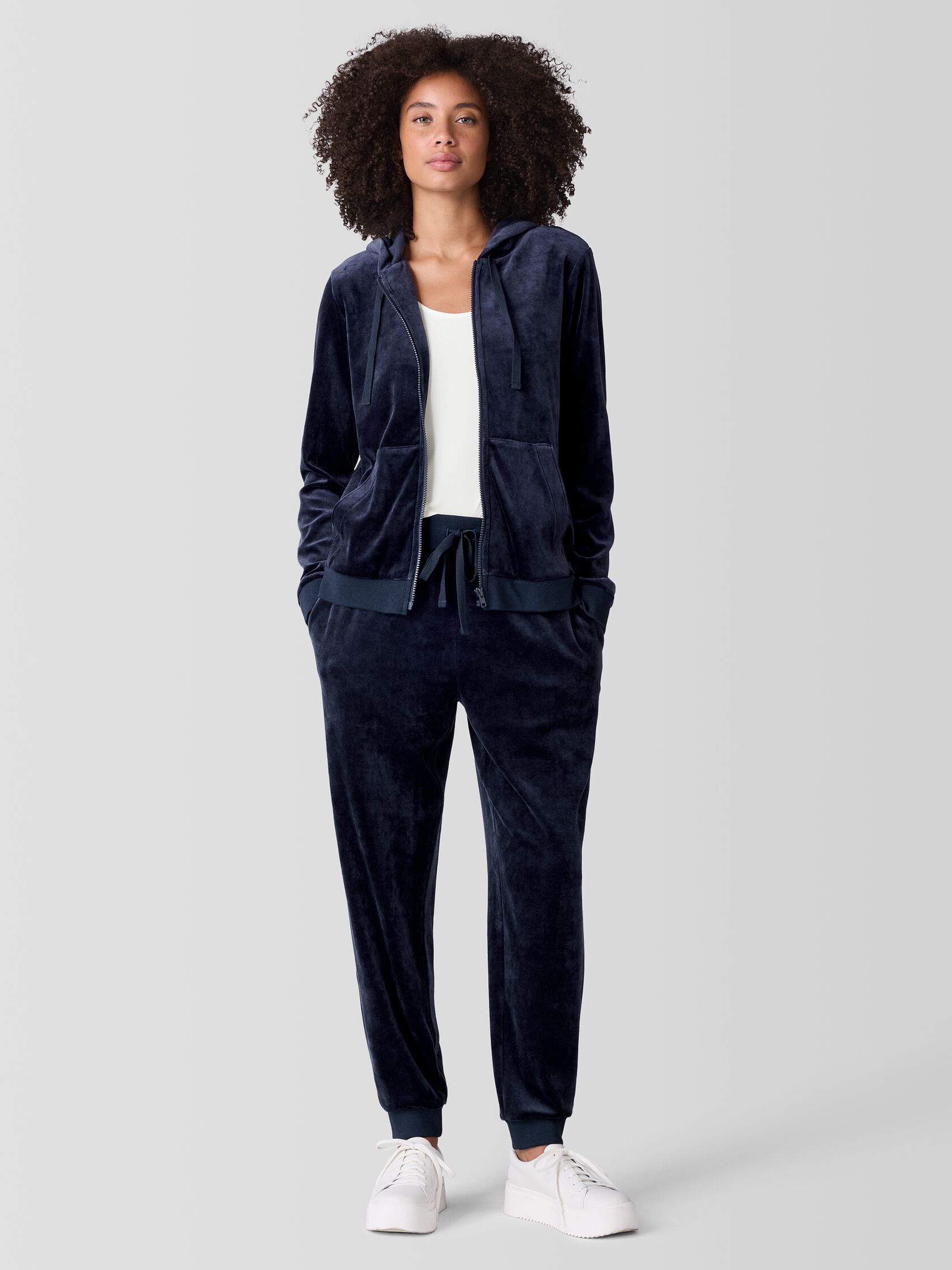 Cozy Velour Knit Jogger Pant