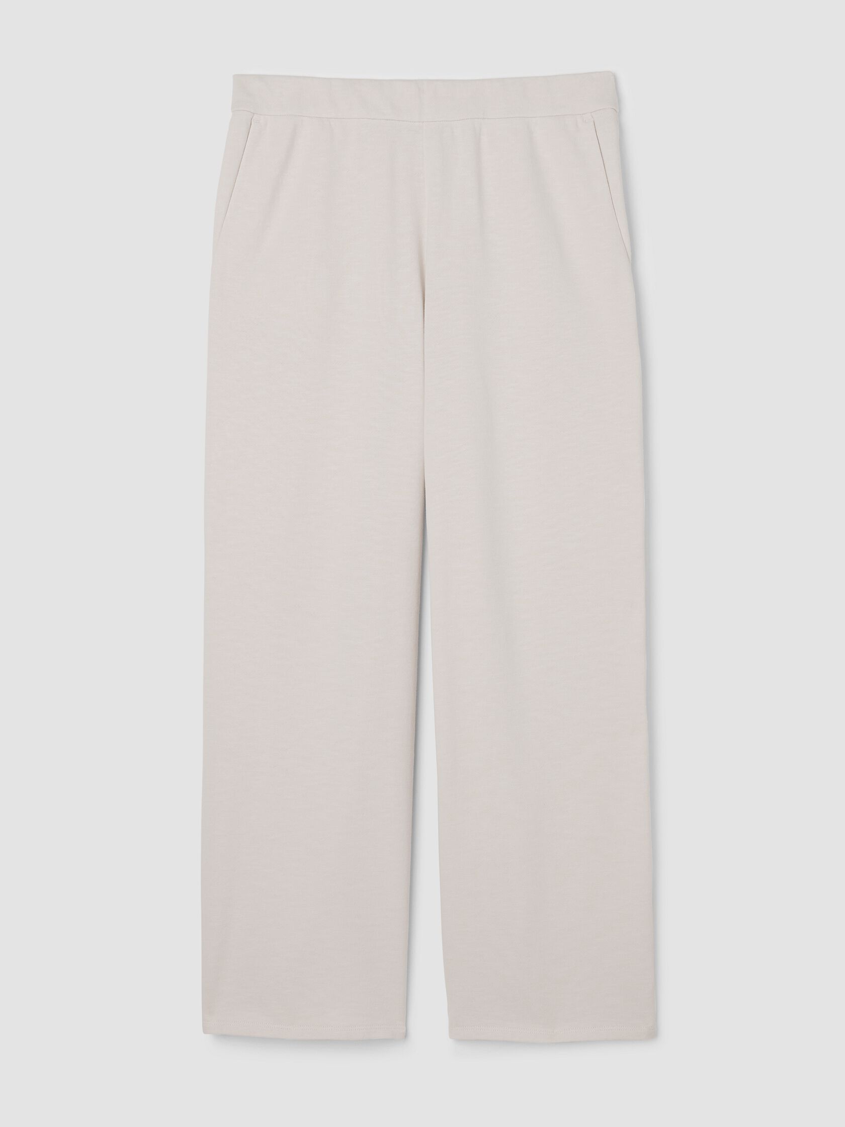Garment-Dyed Organic Cotton Terry Wide-Leg Pant