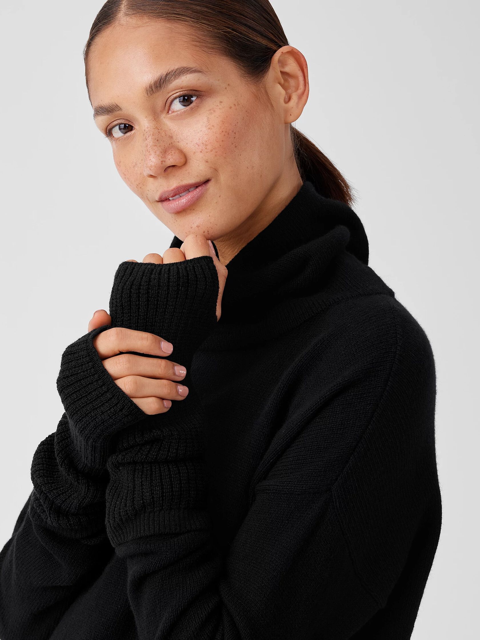 Merino Thermal Rib Glovelettes in Regenerative Wool
