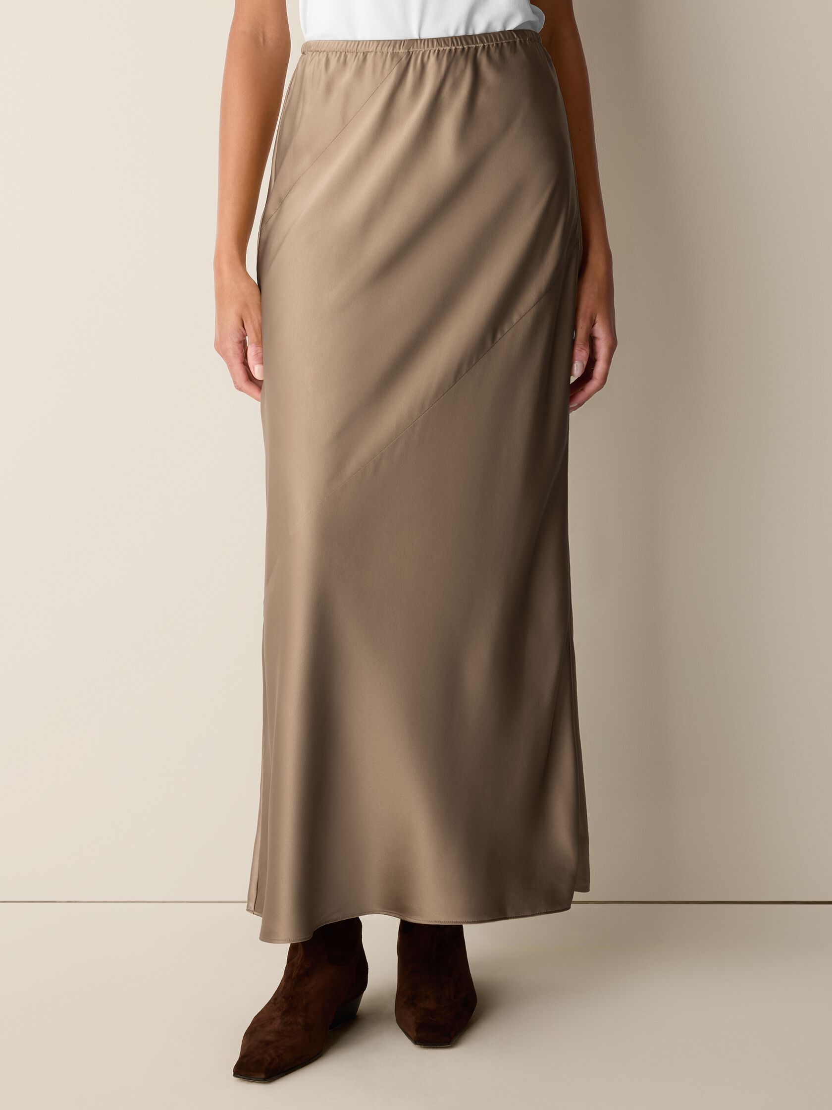 Heavyweight Silk Charmeuse Bias Skirt