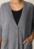 Fine Felted Wool Long Cardigan in Regenerative Wool