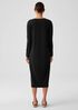 Stretch Jersey Knit Jewel Neck Dress