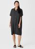 Puckered Organic Linen Shirtdress